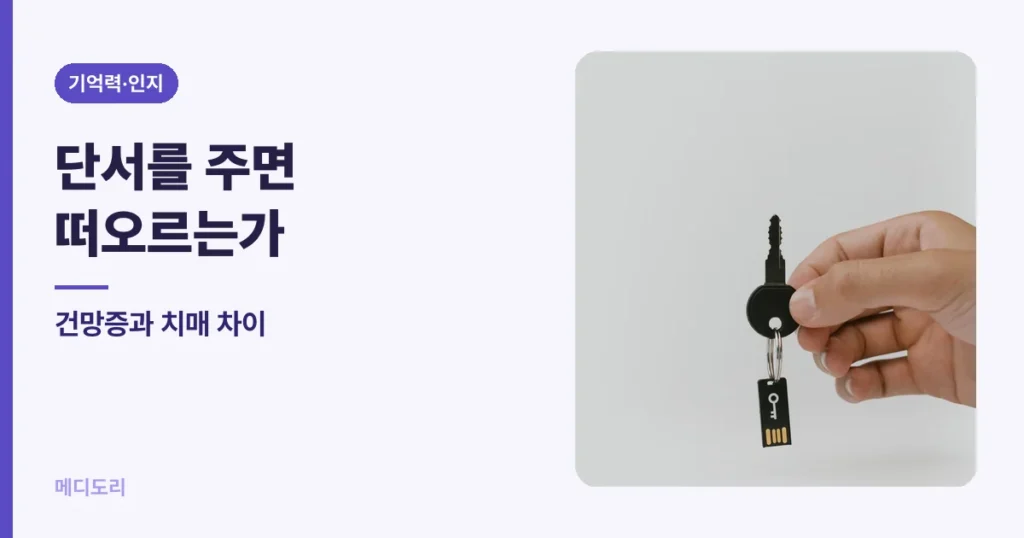 건망증과 치매 차이 — 단서를 주면 떠오르는가