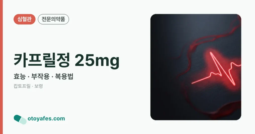 카프릴정 25mg 정리 썸네일