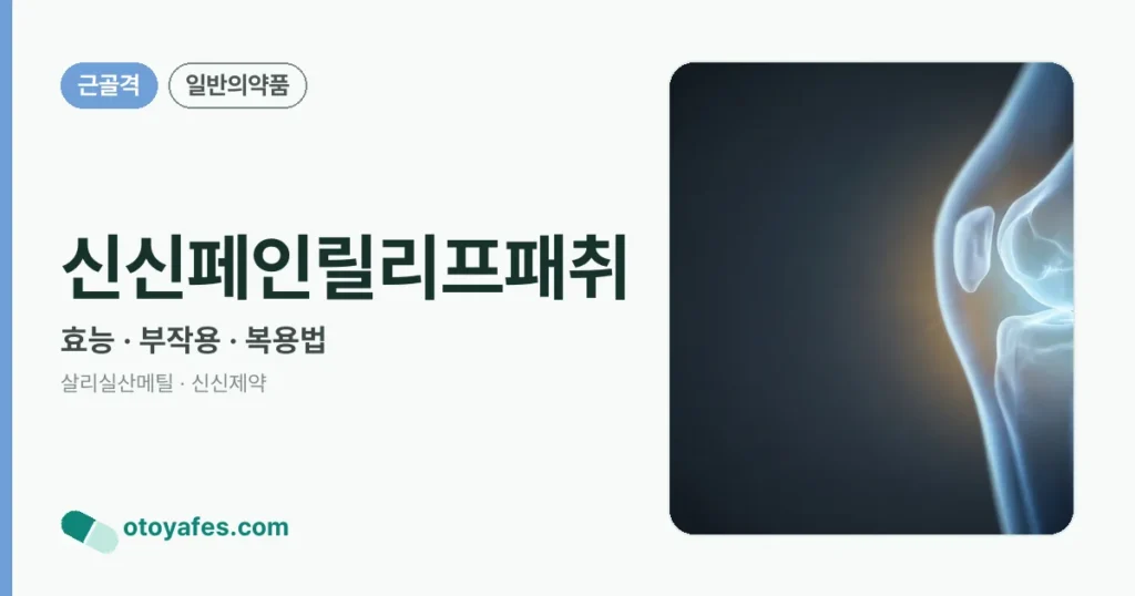 신신페인릴리프패취 효능과 사용법, 부작용