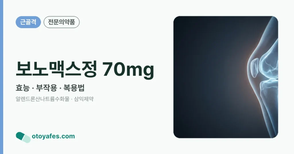보노맥스정70밀리그람 효능과 부작용, 사용법