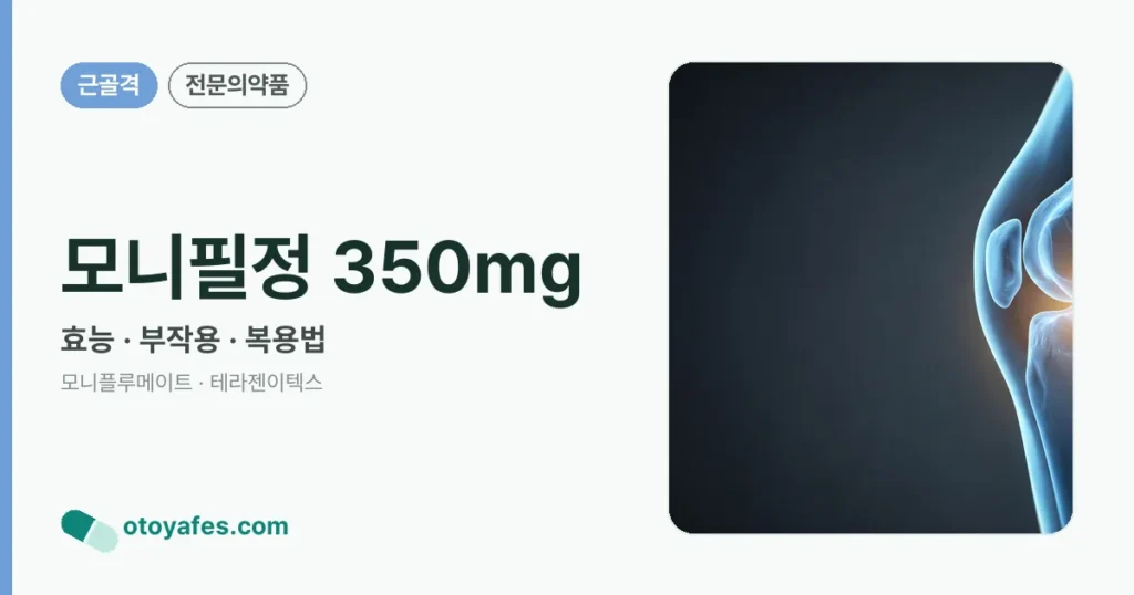 모니필정350밀리그램 효능과 부작용, 사용법
