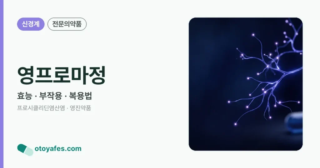 영프로마정 효능과 부작용, 복용법