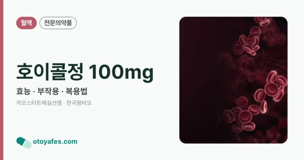 호이콜정100밀리그램 효능과 부작용, 사용법