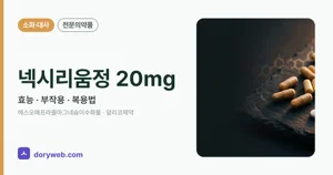 넥시리움정20밀리그램 효능과 부작용, 사용법